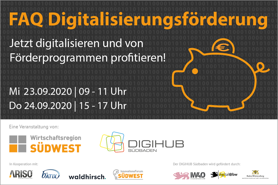 Event FAQ Digitalisierungsförderung des DIGIHUB