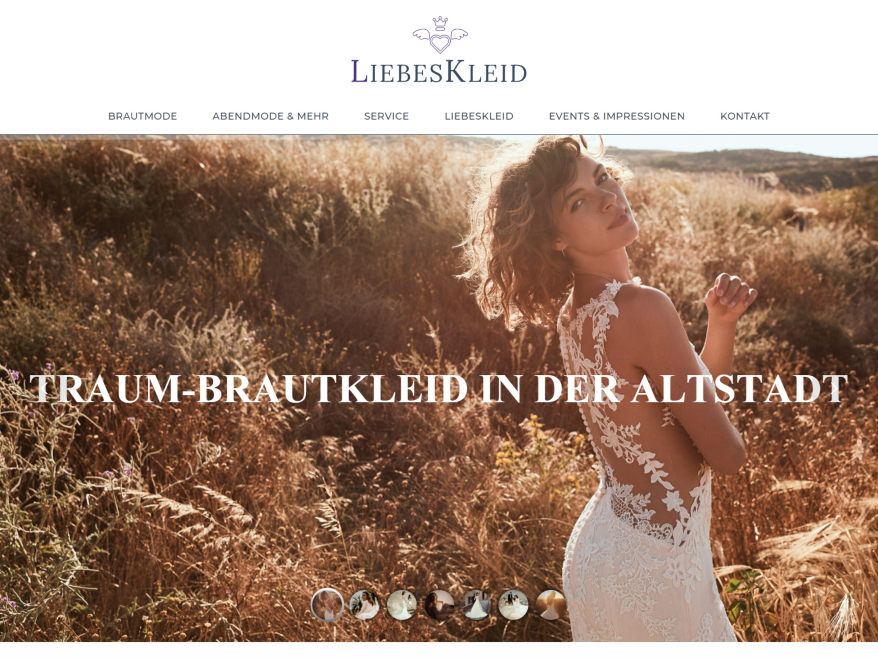 LiebesKleid Internet Auftritt