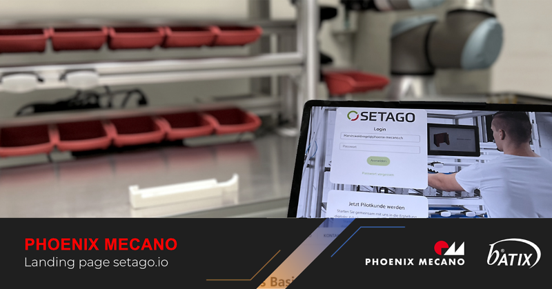 Landing Page setago.io für Phoenix Mecano